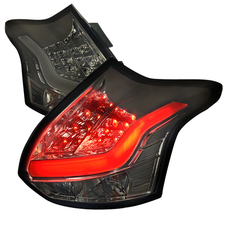 Spec-D Tuning 12-14 Ford Focus 5 Door LED Tail Lights Smoke LT-FOC125GLED-TM